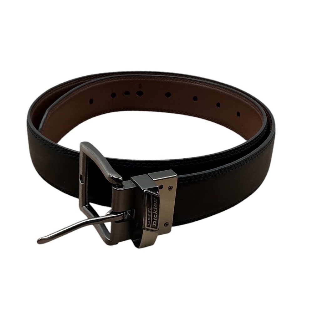 Dickies Mens Reversible Belt Black Brown Leather Swivel Buckle Size 34